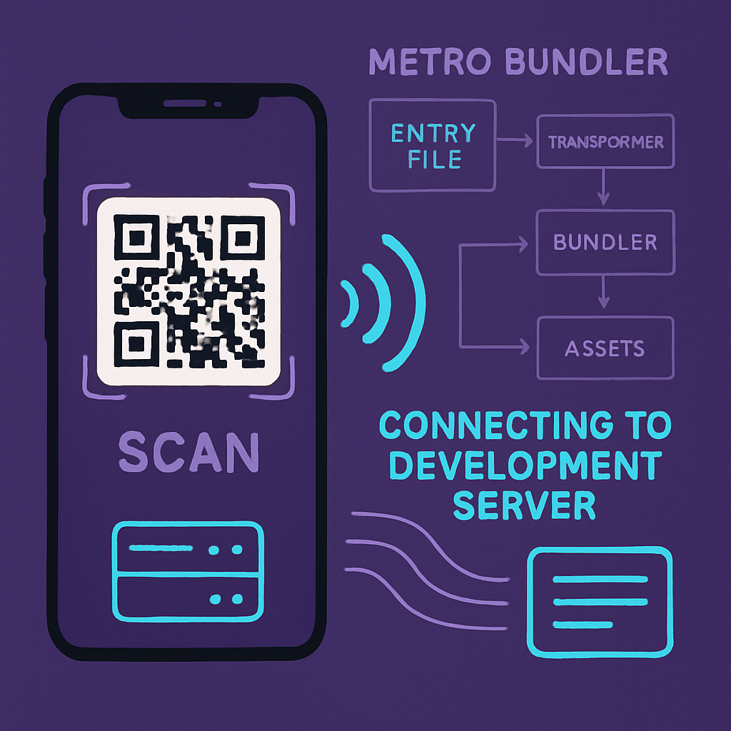 Arquitetura de conexão entre servidor de desenvolvimento e dispositivo móvel via QR code